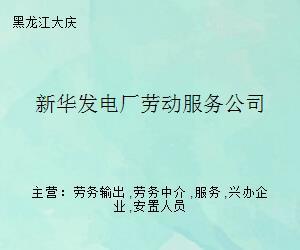 新華發(fā)電廠勞動服務公司 專業(yè)職業(yè)中介服務的領航者